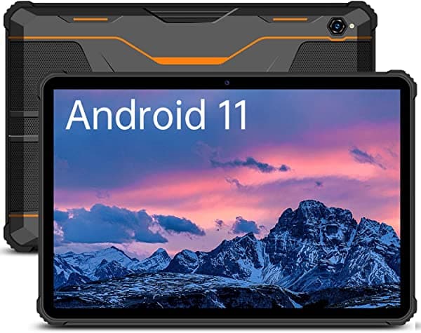 OUKITEL RT1 Android 11 Tablet, tableta resistente de 10.1 pulgadas con batería grande de 10000 mAh, Octa-Core 4 GB RAM 64 GB ROM, Dual 4G SIM +5G WiFi, 1920 x 1200 FHD+, cámara de 16 + 16 MP, tabletas sin Sim, GPS/OTG/BT5.0