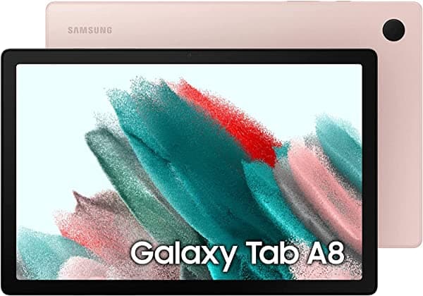 SAMSUNG Galaxy Tab A8 10.5” 32GB Tablet Android, Pantalla LCD, Contenido para Niños, Smart Switch, Memoria Ampliable, Batería de Larga Duración, Carga Rápida, Versión EE.UU., 2022, Oro Rosa ‎SM-X200NIDAXAR