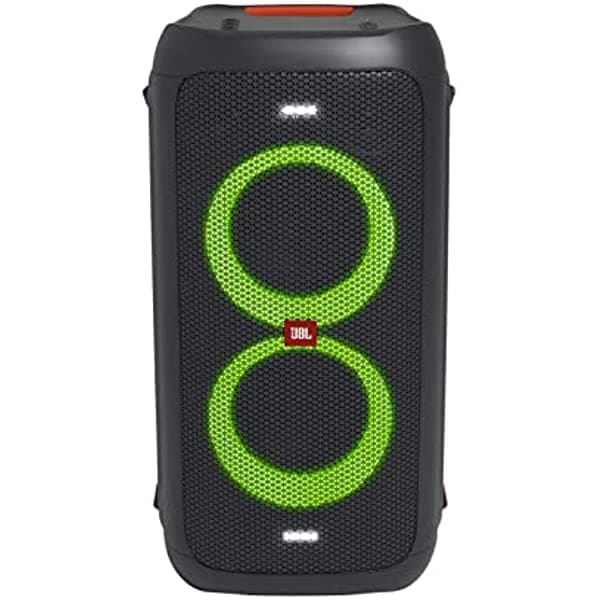 JBL Partybox 100 - Sistema de audio Bluetooth inalámbrico portátil de alta potencia, color negro (reacondicionado)