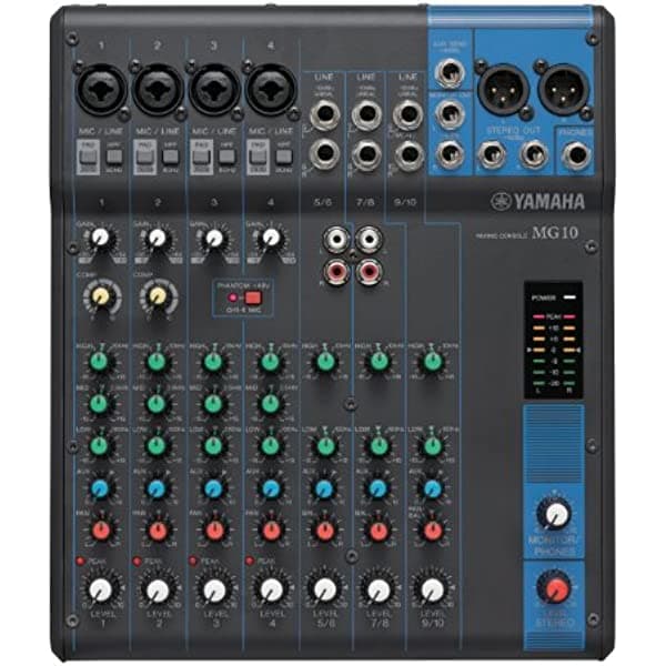 Mezclador estéreo compacto de 6 entradas Yamaha MG06 MG10
