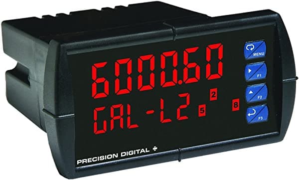 Precisión Digital pd6000 - 6r7: Analog en Flow Rate/totalizer; NEMA 4 X, 1/8 Din, 4 relés & 4 - 20 mA Out