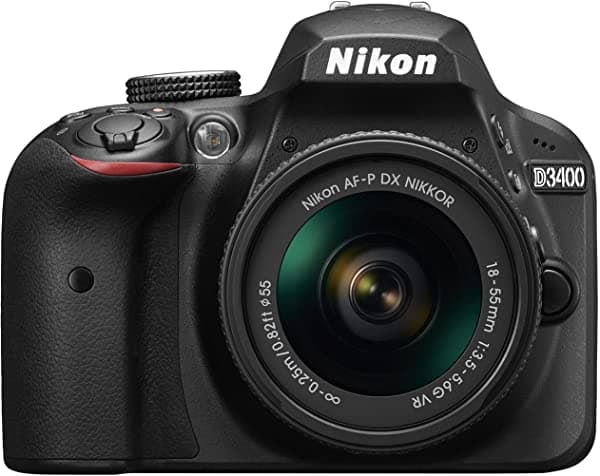 Nikon D3400 Cámara Réflex Digital con Lente AF-P DX NIKKOR 18-55mm f/3.5-5.6G VR (Negra) Modelo 1571