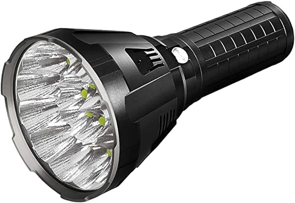 IMALENT MS18 Linterna Más Brillante de 100,000 Lúmenes, Linterna LED con 18 LEDs Cree XHP70.2, Antorcha Potente Recargable con Alcance de Hasta 1350 Metros, con Pantalla OLED y Herramientas de Enfriamiento Integradas