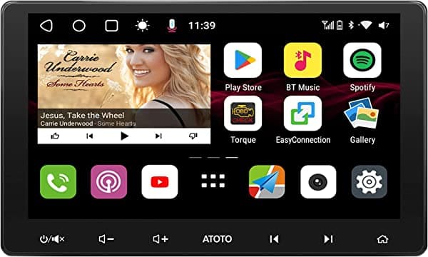 ATOTO S8G2114PM Estéreo para Carro Android de 2ª Generación, Pantalla QLED de 10.1 pulgadas, Doble Bluetooth, Wi-Fi y Tethering USB, Control de Volumen Compensado por Velocidad, 6 Gestos Táctiles