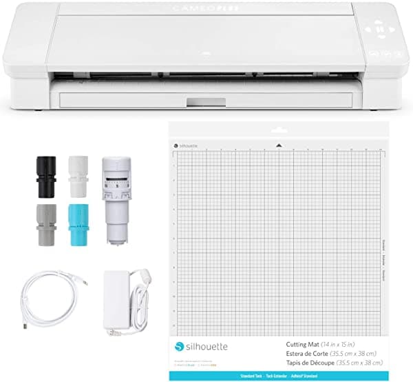 Silhouette Cameo 4 Plus 15 Inch Version - Tapete de Corte de 15", Cables de Alimentación, Alimentador de Rollo Integrado, Software Silhouette Studio SILH-CAMEO-4-PLUS-4T