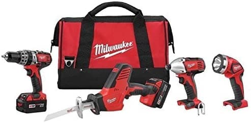 Milwaukee 2695-24 M18 - Juego de herramientas inalámbricas de 18 voltios y 4 herramientas