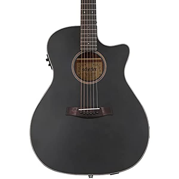 Schecter Orleans Studio Acoustic de 6 Cuerdas, Satén Transparente Negro (3713)