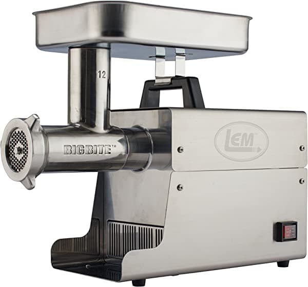 Molinillo de carne eléctrico Big Bite de acero inoxidable, marca LEM Products