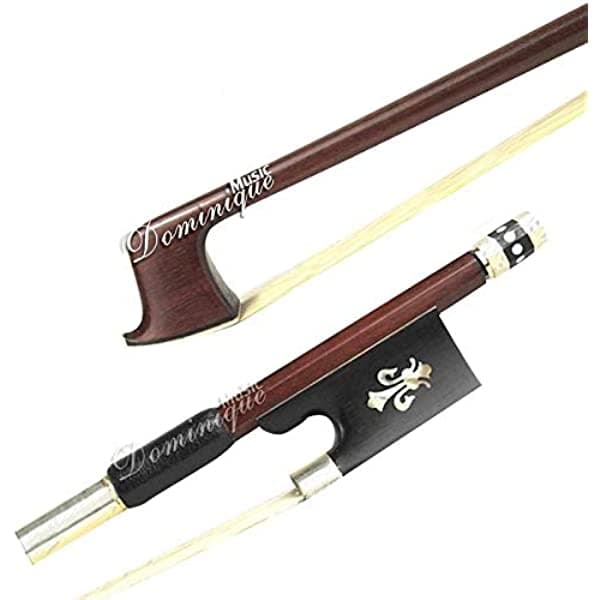 D Z Strad Arco para violín - Modelo 202 - Arco de madera de Brasil con rana flor de ébano (4/4 - Tamaño completo)
