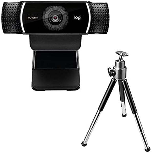 Logitech C922 cámara web Pro Steam, Cámara para transmisión y grabación de video HD, 1080P, 720P a 60 Fps con trípode gratis (960-001087)