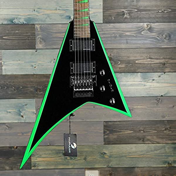Jackson X Series Rhoads RRX24 - Guitarra eléctrica, color negro y verde neón 2916322529