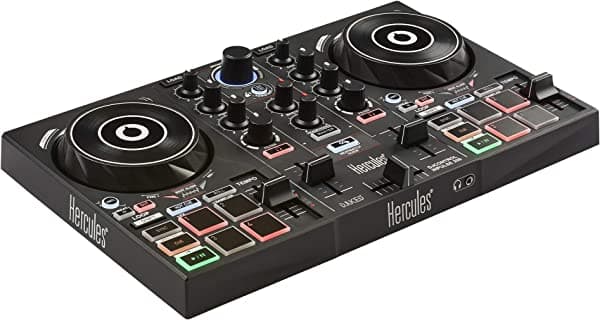 Hercules DJControl Inpulse 200 - Controlador DJ con USB, perfecto para principiantes que aprenden a mezclar - 2 canales con 8 pads y tarjeta de sonido - Incluye software y tutoriales 4780882