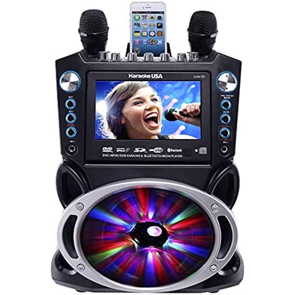 Karaoke USA Sistema de karaoke portable GF839, color negro, talla única GF842