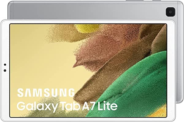 SAMSUNG Galaxy Tab A7 Lite 8.7" 32GB WiFi Tablet Android, Diseño Compacto y Portátil, Delgado, Apto para Niños, Marco Metálico Resistente, Almacenamiento Ampliable, Batería de Larga Duración, Versión EE.UU., 2021, Color Plata SM-T220NZSAXAR