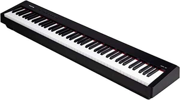 NuX NPK-10 Piano digital portátil de acción de martillo a escala de 88 teclas (negro)