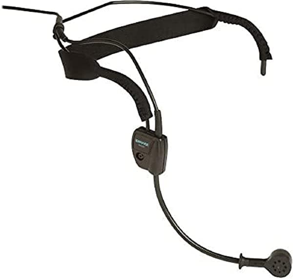 Shure WH20 Micrófono de Diadema Dinámico (Con Cable) - Resistente, Ligero, Ajuste Seguro para Usuarios Activos del Micrófono, Ideal para Instructores/Músicos, Conector XLR Macho de 3 Pines con Clip de Cinturón Desmontable (WH20XLR)