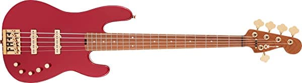 Charvel Pro-Mod San Dimas Bass JJ V 5 cuerdas guitarra eléctrica, diapasón de arce caramelizado, caramelo manzana rojo metálico 2965079509