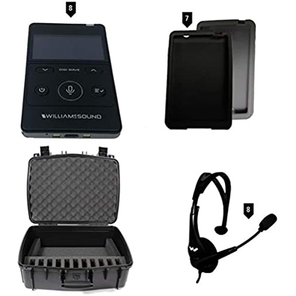 Williams AV DWS COM 8 400 Digi-Wave 400 sistema de intercomunicación inalámbrico para hasta 8 participantes. Incluye: (8) transmisores DLT 400, (8) micrófonos de auriculares MIC 144 2P, (1) caja de transporte para sistema CCS 056 DW 11