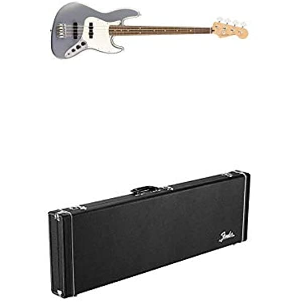 Fender Player Jazz Bass - Pau Ferro - Estuche plateado con guardabarros serie clásica