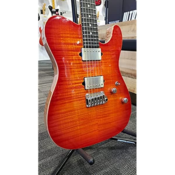 Suhr Firehouse Guitars - Guitarra eléctrica exclusiva Modern T, arce flameado, Aged Cherry Burst, con funda acolchada Deluxe