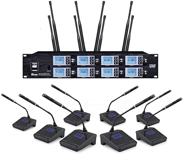 unbanded iKapok 8 canales Wireless Conference Systems Pro Audio Sound Equipment 8 micrófonos delegados BOLY-8800GC