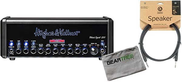 Hughes & Kettner HK Black Spirit 200 - Cabezal con cable y gamuza para pulir