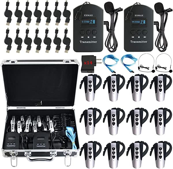 EXMAX EXD-6824 - Sistema de guía de visitas inalámbricas para el museo de traducción simultánea