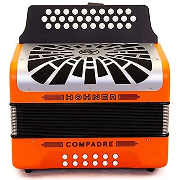 Hohner Compadre Acordeón Diatónico - Llaves de GCF (SOL) - Naranja