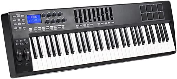 MBBHD Piano Teclado 61-Key USB MIDI Teclado Controller 8 Drum Pads Con USB Cable MIDI Controller Teclado Colorful Pads