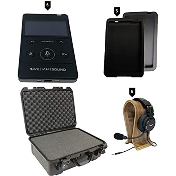 Williams AV DWS COM 6 PRO 400 Digi-Wave 400 sistema de intercomunicación inalámbrico para hasta 6 participantes. Incluye: (6) transmisores DLT 400, (6) micrófonos de auriculares MIC 157, (1) funda de transporte resistente CCS 042.