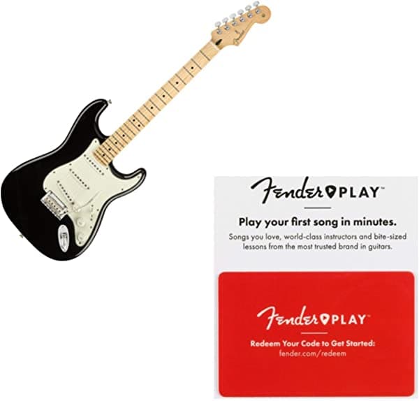 Fender Player Stratocaster - Guitarra eléctrica con diapasón de arce, color negro 144502506