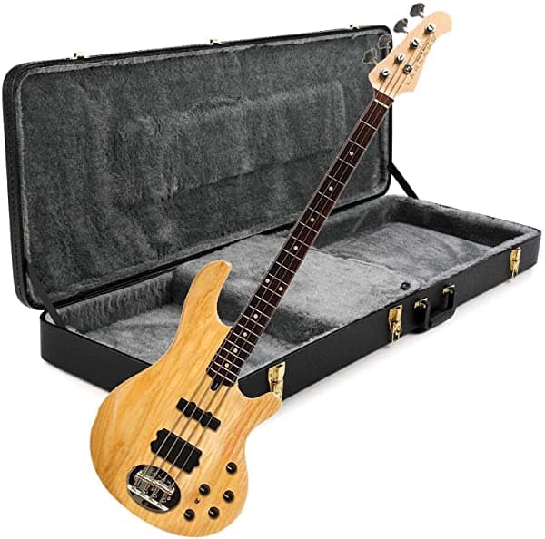 Clutch Lakland Skyline 44-02 Bajo de 4 cuerdas - Natural - Estuche rígido Lakland Hollowbody 30