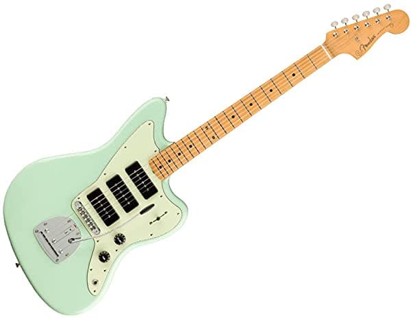 Fender Guitarra eléctrica de cuerpo sólido de 6 cuerdas, para diestros, Surf Green (0140932357)