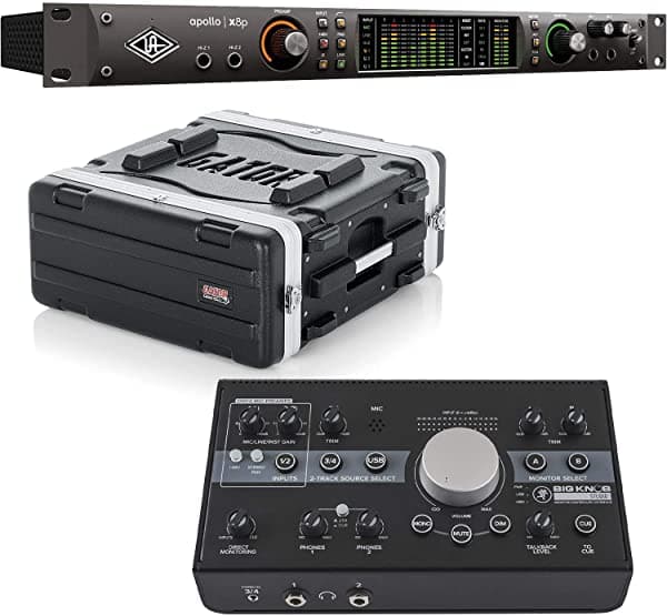 Clutch Universal Audio Apollo X8P Heritage Edition 16 X 22 Thunderbolt Gator Gr-4L Rack Case Mackie Big Knob Studio Bundle
