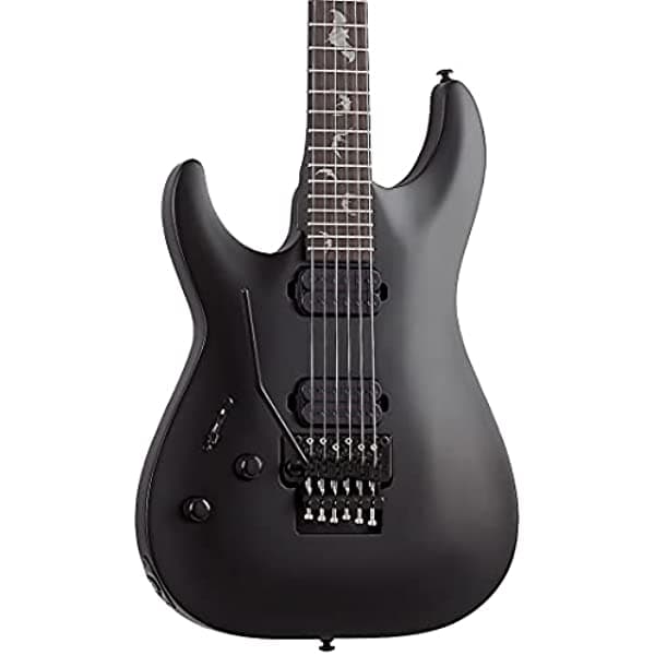 Schecter Damien-6 FR Guitarra Eléctrica para Zurdos Negro Satinado