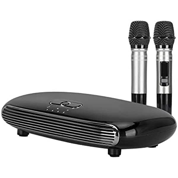 Kuqiz Micrófono de Mano Inalámbrico Micrófono para Cantar Caja Smart Mini Family Home Sistema Mixer shypc-353