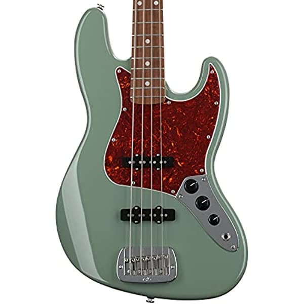 G&L Guitars G&L Fullerton Deluxe JB Bajo Eléctrico - Macha Green Con Diapasón De Palisandro Caribeño FDPJB-TEA-CR