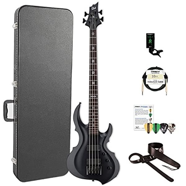 Esp Lta604Frxblks-Kit-2 Tom Araya Signature Series 604 Frx Bajo Eléctrico Color Negro Satinado