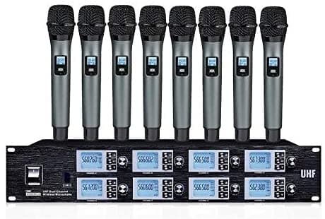 POLY Sistema De Micrófono Profesional Uhf Con Micrófono Inalámbrico De Mano Sistema De Micrófonos Karaoke Para El Escenario De La Escuela. BOLY-8800HH