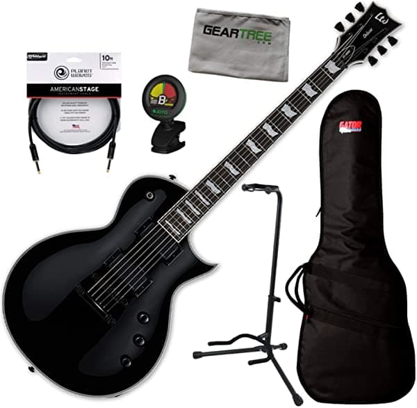 Esp Ltd. Ec-1000S Fluence Bk - Guitarra Eléctrica Con Bolsa Soporte Tela Sintonizador Cable EC1000SBLKF