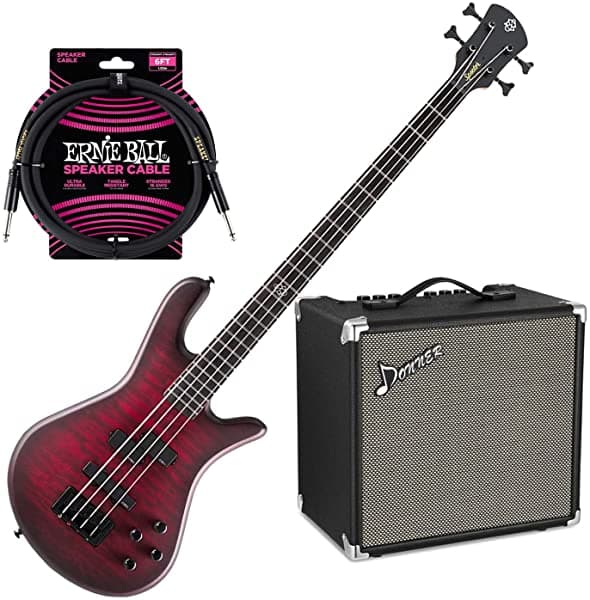 Unknown Spector NS Pulse II 4 - Bajo Eléctrico - Negro Cereza Mate con Amplificador de Bajo 30 W Paquete con Cable Eball