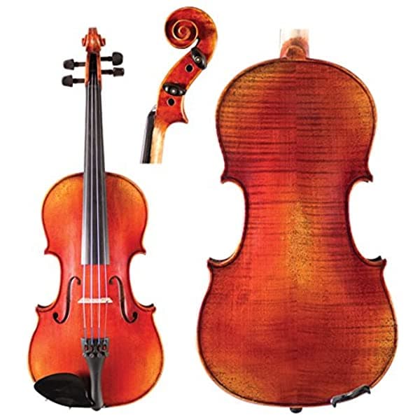 Howard Core Johannes Kohr K515Of Parte Trasera Y Laterales De Arce Flameado 4/4 Violín Con Arco Y Estuche (Intermedio Select Tapa De Pícea Ébano Accesorios Dominante Cuerdas Funda Y Lazo