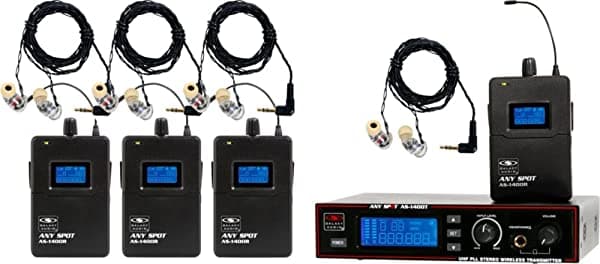Galaxy Audio As-1406 Sistema De - Paquete De 4 Monitor Personal Inalámbrico De Banda M Negro AS-1406-4M