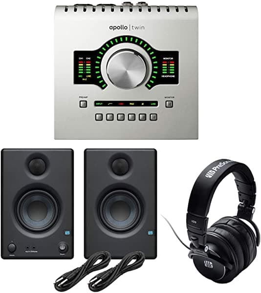 Clutch Universal Audio Apollo Twin Usb Heritage Edition Presonus Eris3.5 Monitor (2) 1/4 Cables Paquete Presonus Hd9
