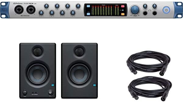 Clutch Presonus Studio 1824 - Interfaz De Audio Usb 2.0 18×18 Y Presonus Eris E3.5 (Par) Y Cables