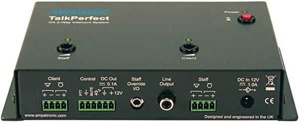 Ampetronic Tp-Kit4 Talkperfect Sistema De Transferencia De Voz Dúplex Retroalimentación Y Supresión De Eco Integrado Múltiples Opciones De Micrófono Y Altavoces Integración Simple Al Amplificador De Bucle Cld1