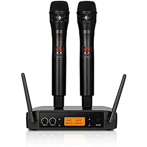 CHNOOI Micrófono Uhf Sistema De Micrófono Inalámbrico Phantom Power Micrófono De Condensador De Mano Profesional Reunión Familiar (Color A Tamaño chnooi-177