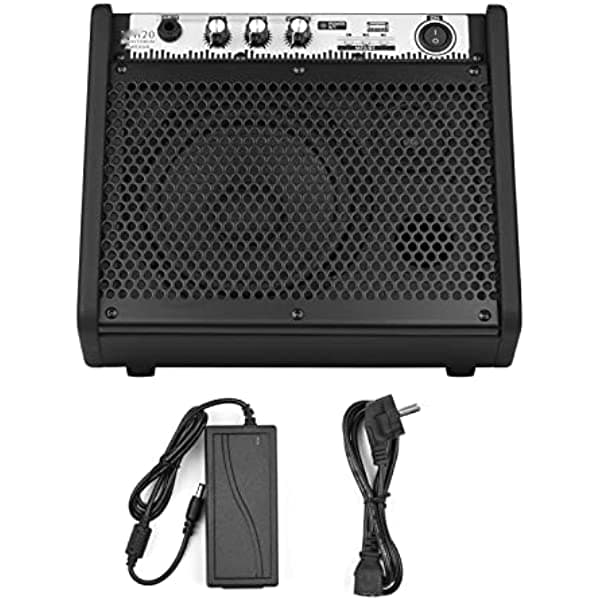 UXZDX Cujux Amplificador de Batería Electrónica y Teclado 20W Inalámbrico BT Parlante EQ de 2 Bandas con Reproductor USB MP3 (Color Enchufe EU) zzdcf-123