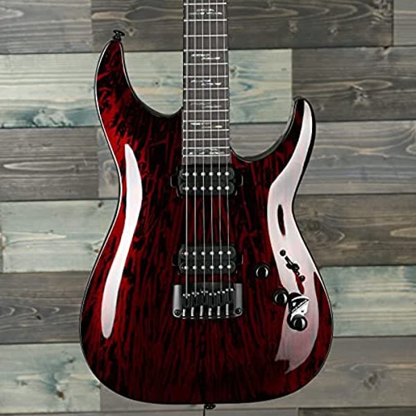 Schecter C-1 FR S Silver Mountain Guitarra Diapasón de Ébano Blood Moon 1475