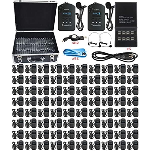 Exmax Exd-101 - Sistema De Transmisión Inalámbrica Para Auriculares (24 Ghz Con 9999 Canales Interpretación Simultánea)